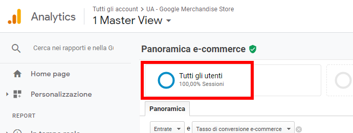 Segmentazione del pubblico in Google Analytics